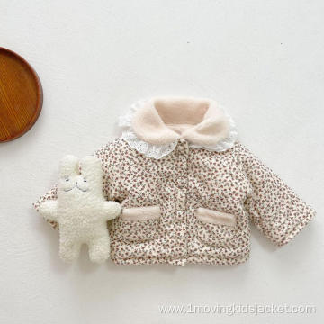 Cute Floral Quilted Warm Baby Quilted Jacket